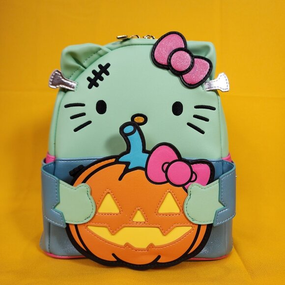 Loungefly Sanrio Hello Kitty Frankenstein Halloween Pumpkin Mini Backpack NEW main image 6